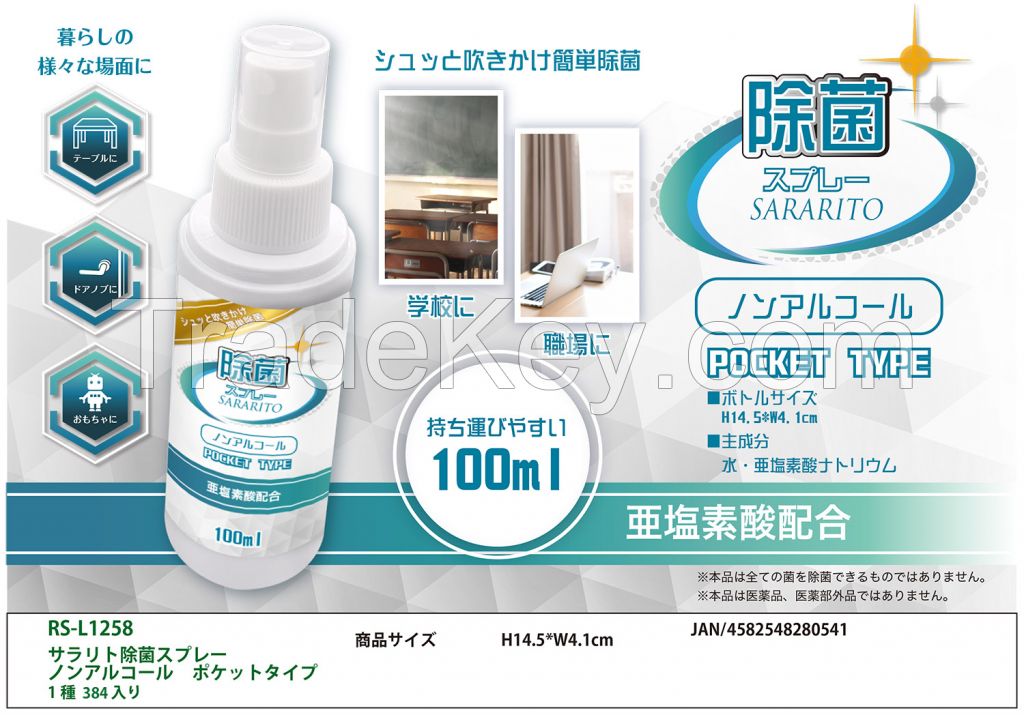 RS-L1258, SARARITO, Disinfectant spray non-alcoholic pocket type