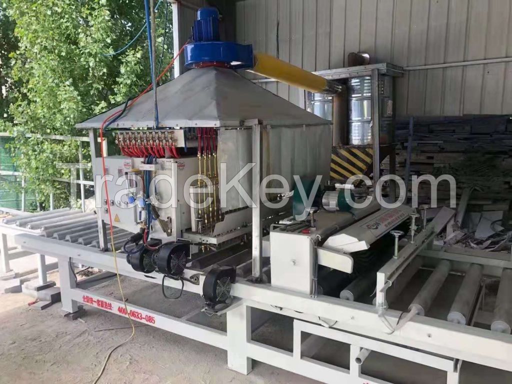 Automatic flaming granite slab machine