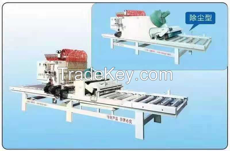 Automatic flaming granite slab machine