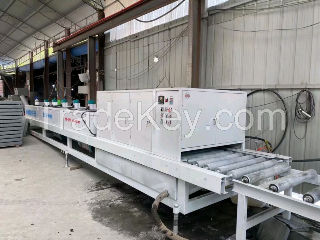Automatic stone cleaning- protective -drying equipment