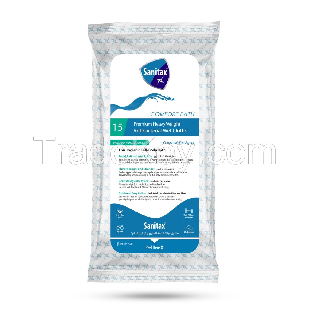 Sanitax Antibacterial Wet Wipes