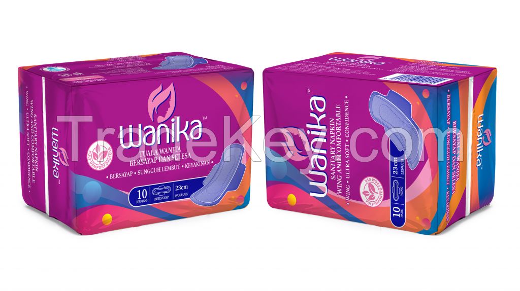 Wanika Sanitary Napkin - Wing 230mm (10's)