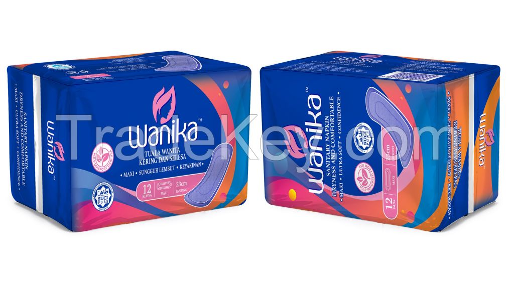 Wanika Sanitary Napkin - Maxi 230mm (12&#039;s)