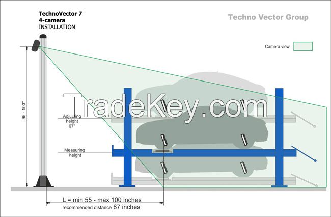 3D wheel alignment machine TechnoVector 4-camera