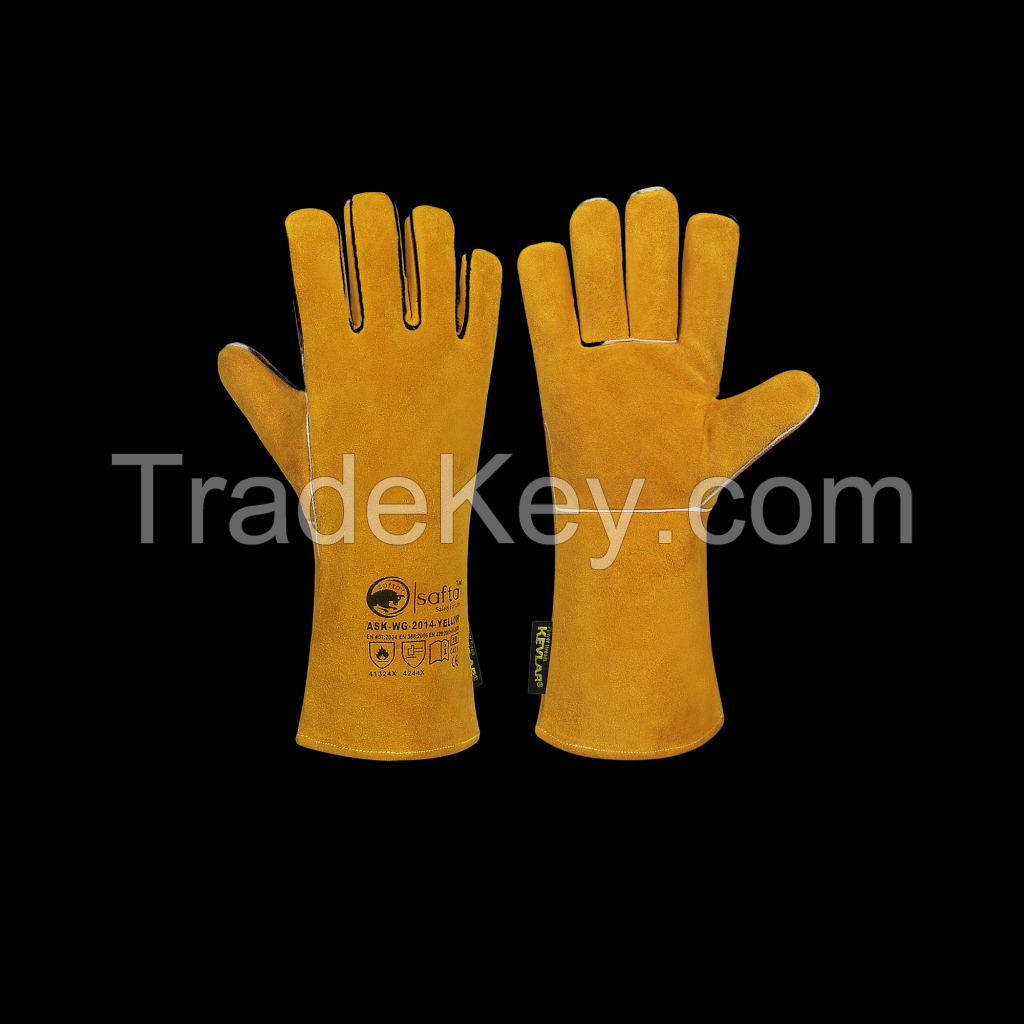 EN388 EN420 EN407 Welders Gauntlets Gloves Extreme Heat Resistant BBQ Oven TIG MIG Welding Gloves