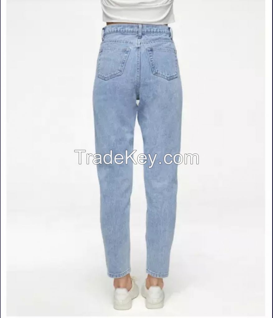 Denim pants made from denim jeans 