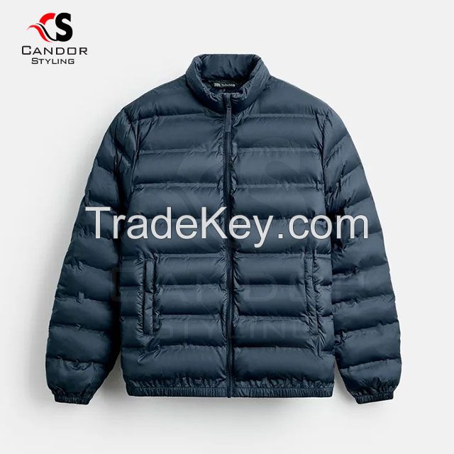 Winter Navy Blue Premium Black Puffer Jacket 