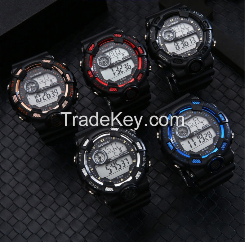 Teenage Student Electronic Watch Waterproof Chronograph Alarm Multifunction Watch Trend Men's and Women's Watches