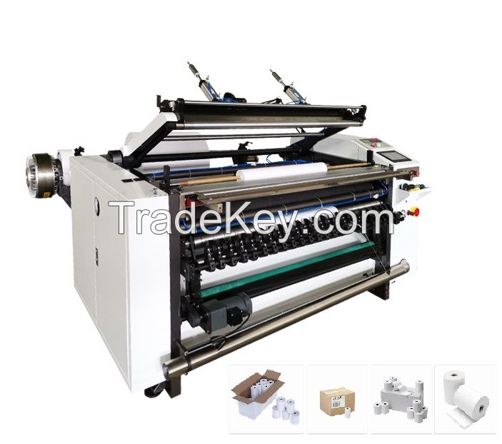 thermal POS paper roll cutter and rewinder machine