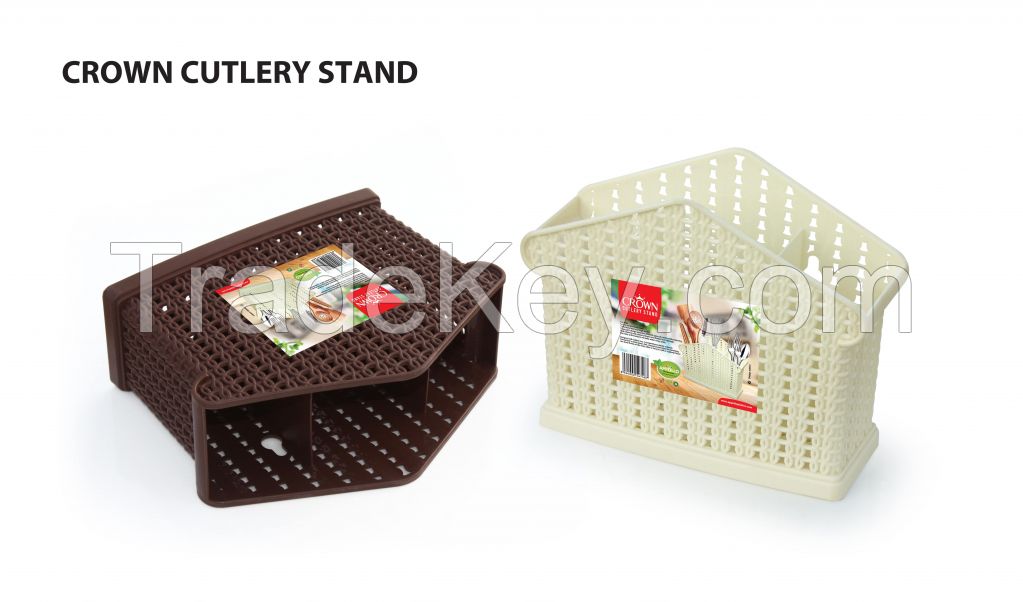 Appollo houseware Crown Cutlery Stand high quality cutlery stand for kitchen washable easy to handle durable plastic stand for kitchen, unbreakable reusable plastic stand for cutlery, spoon and fork hanger, BPA free hanger.