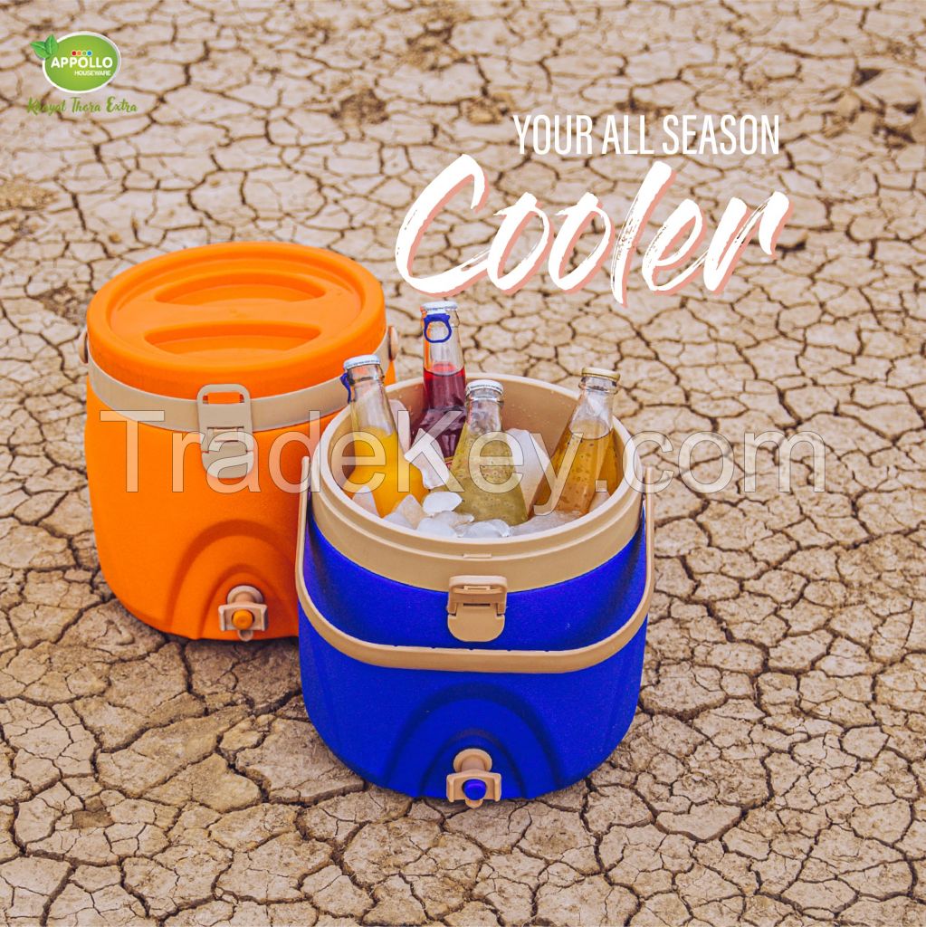 Alpha cooler (7 liter) high quality water cooler for picnics and parties, easy to handle durable insulated water cooler, unbreakable reusable easy to carry for indoor and outdoor uses.