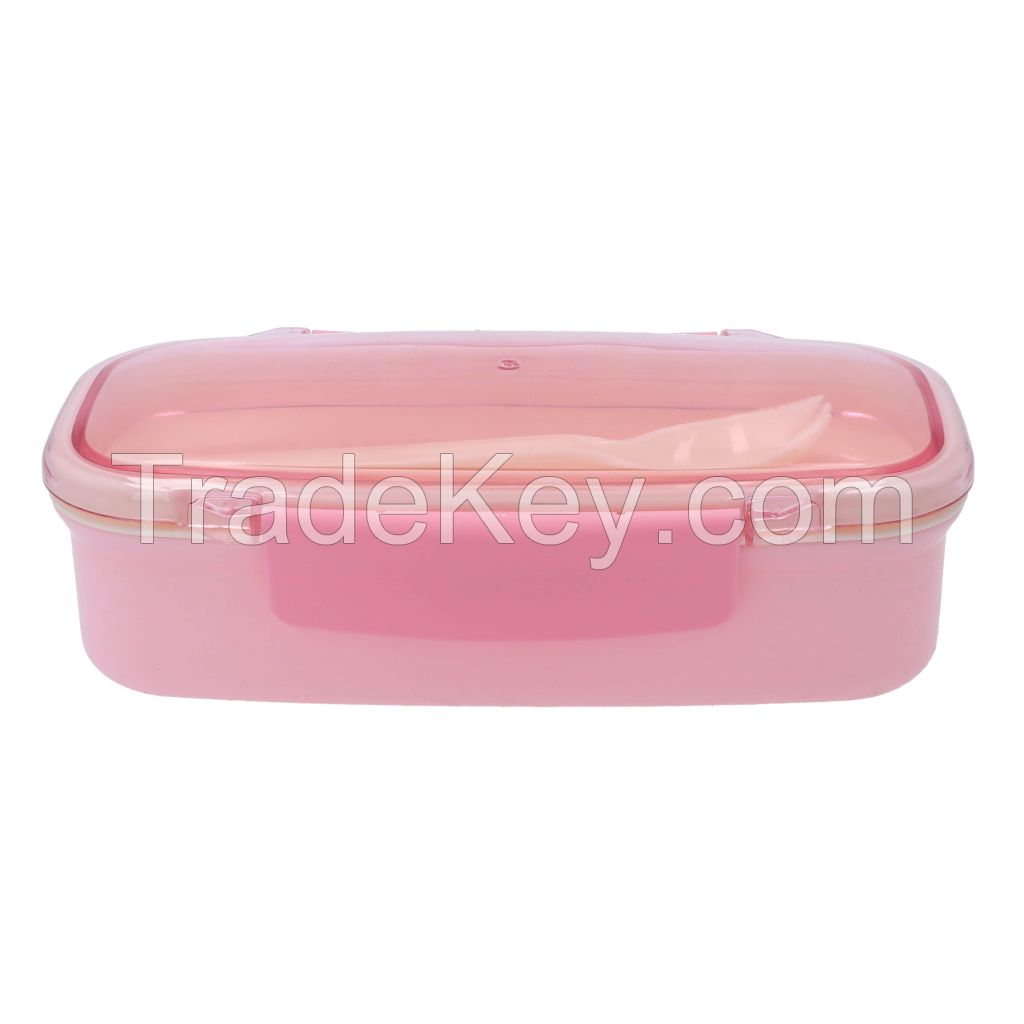 Jimmy Lunch Box model 1 high quality rectangle light weight easy to handle durable air tight lunch box for kids, plastic food container for storing food items, unbreakable reusable lunch packing box, easy to carry stackable lunch box.