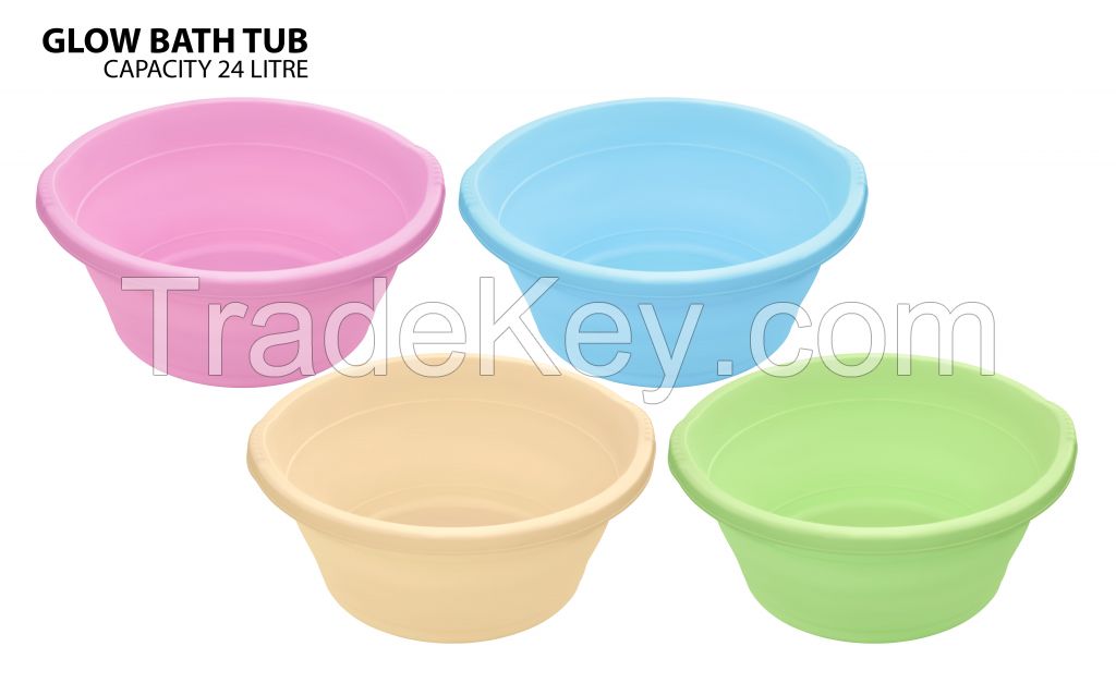 Glow Bath tub, Super Durable &amp;amp; Long-lasting                  Stackable Design &amp;amp; Easy transport BPA Free and Non-Toxic Comfortable handle for grip, kitchen, bathroom and washing tub.
