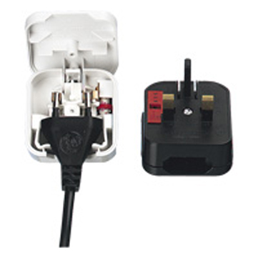 Euro to UK Plug Adapter, Schuko to UK Plug