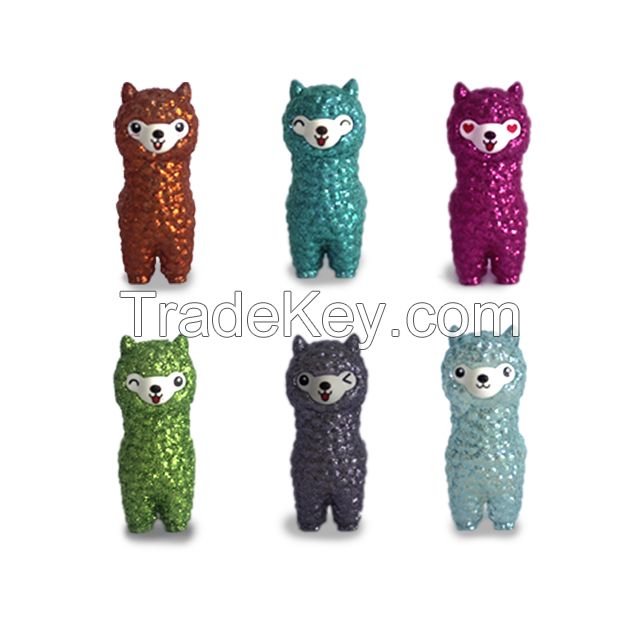 Glittered Llama Toys