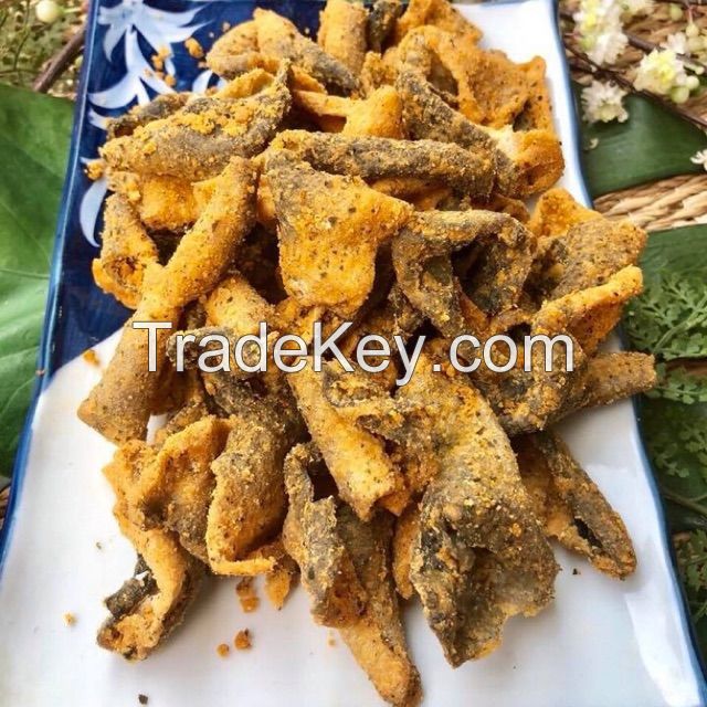 Salted Egg Yolk Dried Salmon Fish Skin - Fish Skin Snack Best Taste