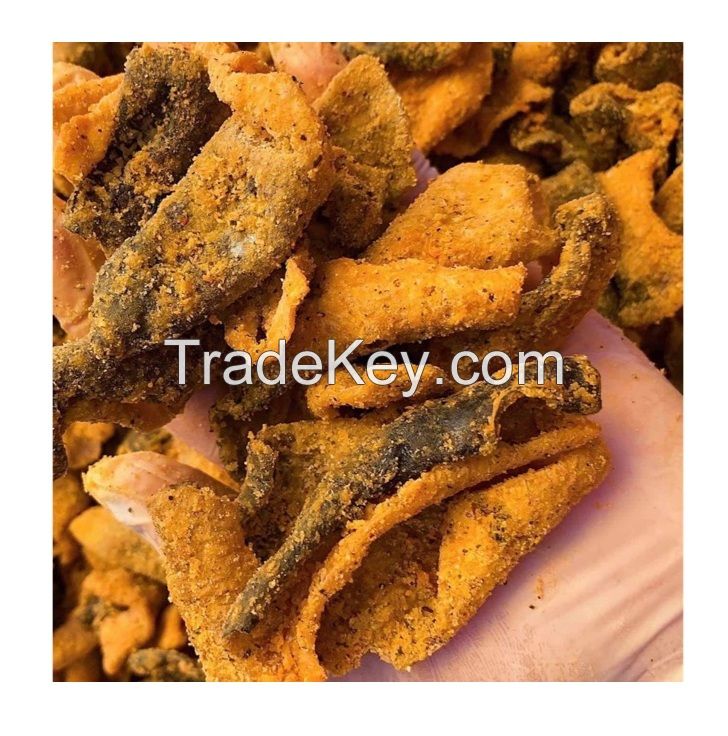 Salted Egg Yolk Dried Salmon Fish Skin - Fish Skin Snack Best Taste