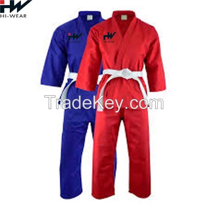 Made In Pakistan 100% Cotton Red &amp;amp; Blue  Karate Uniforms For Training