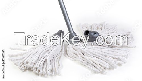 Cotton yarn and cotton yard based cleaning mops