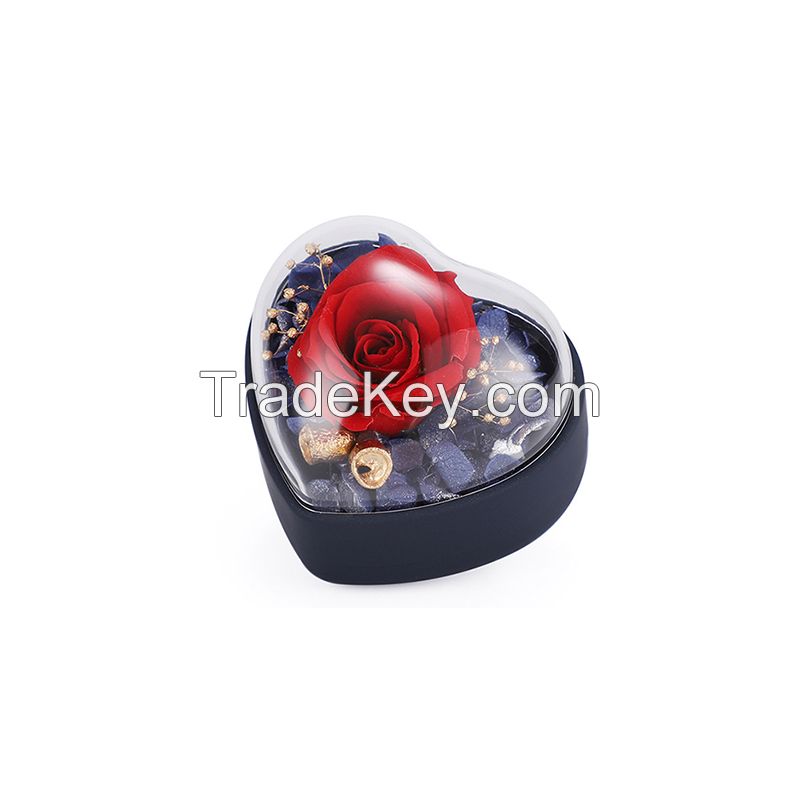  Heart-shaped MINI Clamshell Preserved Flower Box