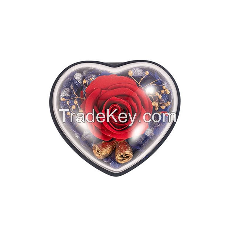  Heart-shaped MINI Clamshell Preserved Flower Box