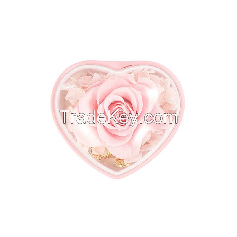  Heart-shaped MINI Clamshell Preserved Flower Box