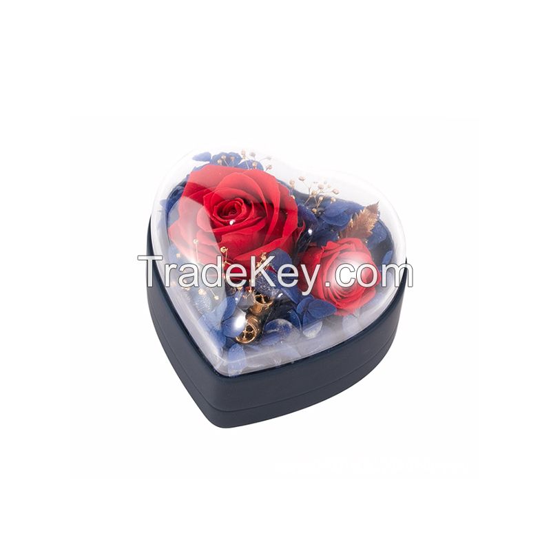  Heart-shaped Clamshell Preserved Flower Box