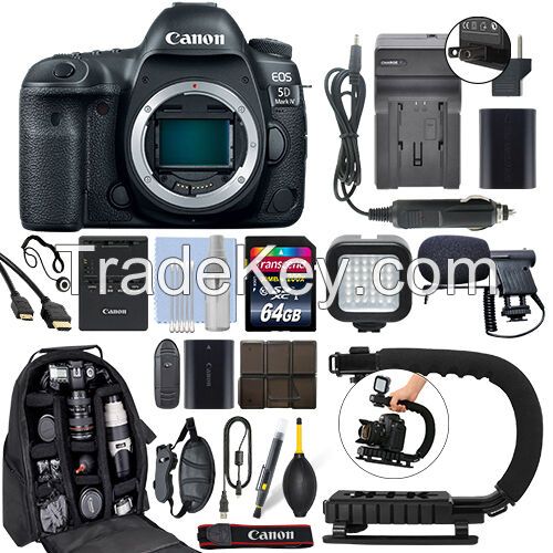 Wholesales For Canon EOS 5D Mark IV DSLR Camera &amp; 24-105mm f/4L II USM Lens+ 64GB Pro Video Kit