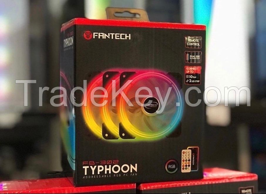 Fantech Typhoon FB302 and FB301 RGB 12CM Fan 3pcs Fan + Remote