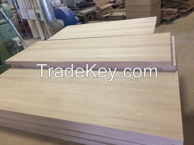 Solid oak wood  panels continuous lamellas in different dimensions (class A/A, A/B)