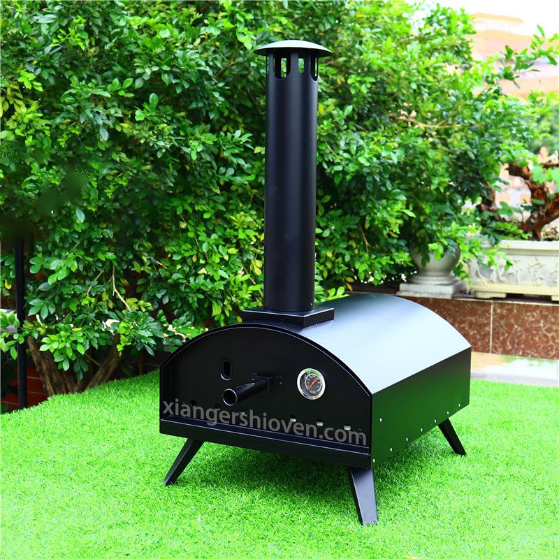 Drawer type black spray process outdoor gas pizza oven