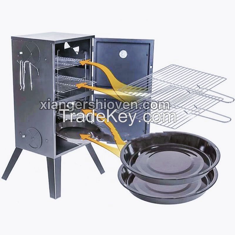 4 in 1 Charcoal Barbecue Smoker Multi-function- BS-A01-W