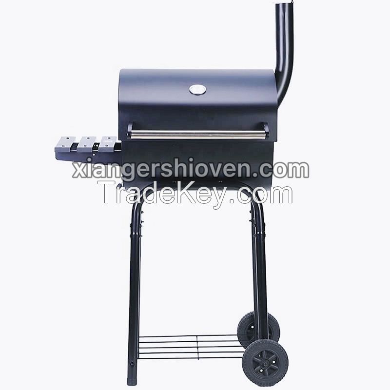 Camping Trolley Charcoal Barbeque Smoker Outdoor BBQ Grill- BG-H01S-W