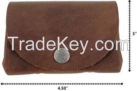 Leather money case bag