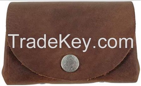 Leather money case bag