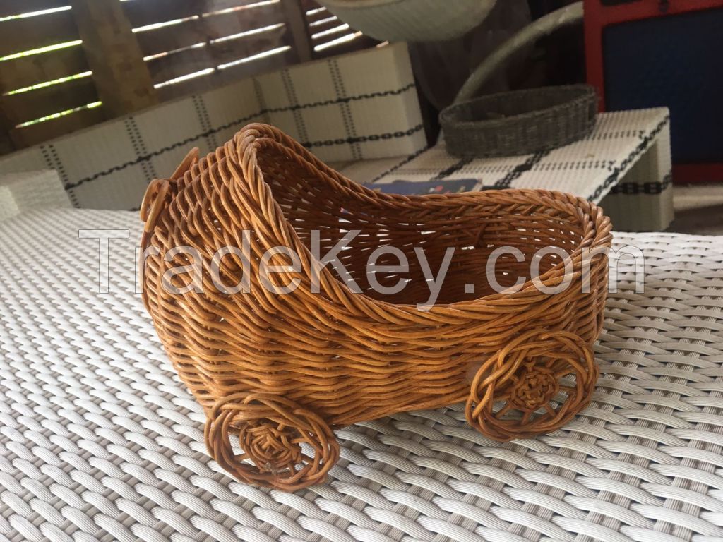 Lounge chairs, rattan table, tissue box