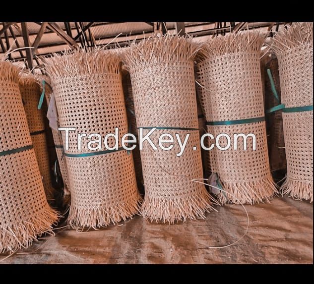 Lounge chairs, rattan table, tissue box