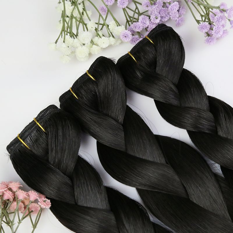 40inch Machine Weft Nature Black