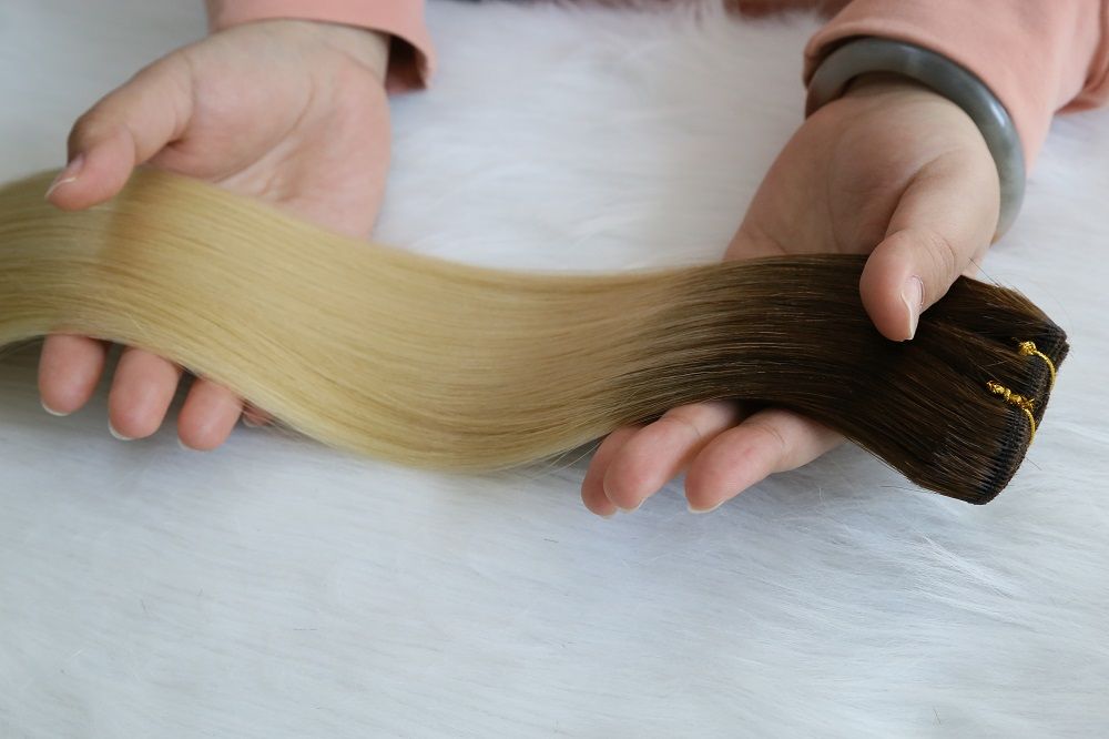 machine made hair weft