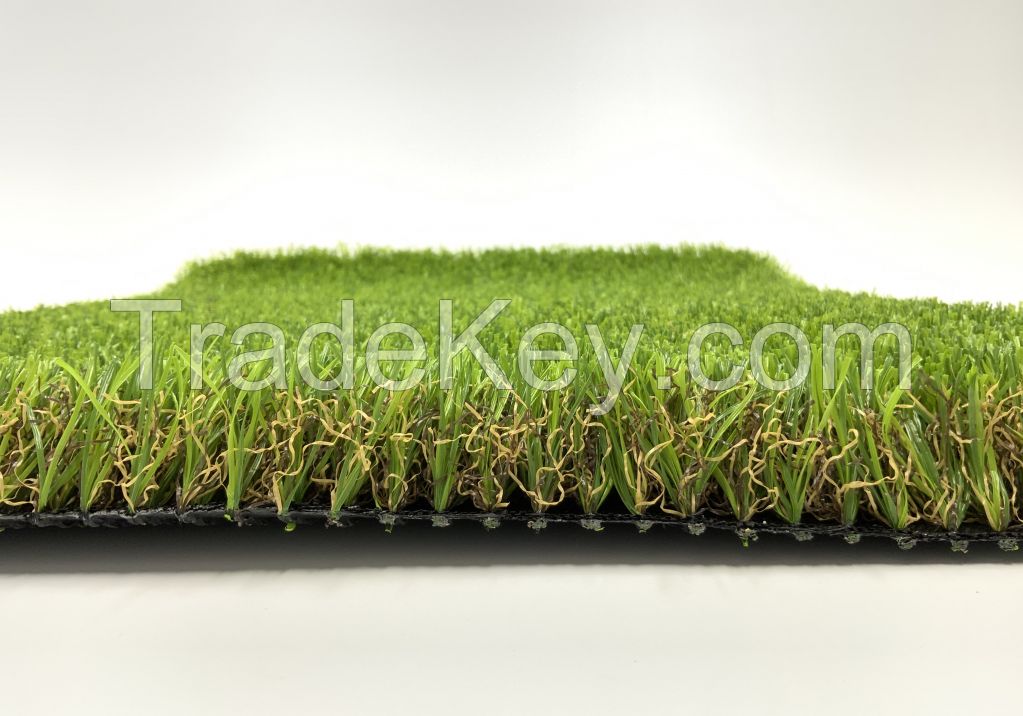 M shaped Landscape Artificial Lawn for Garden Decoration, MQS-4 Tones