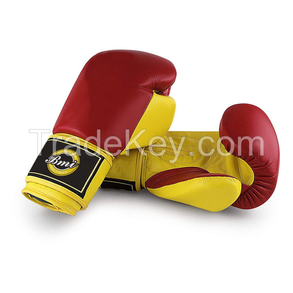 custom logo sport winning leather boxing gloves