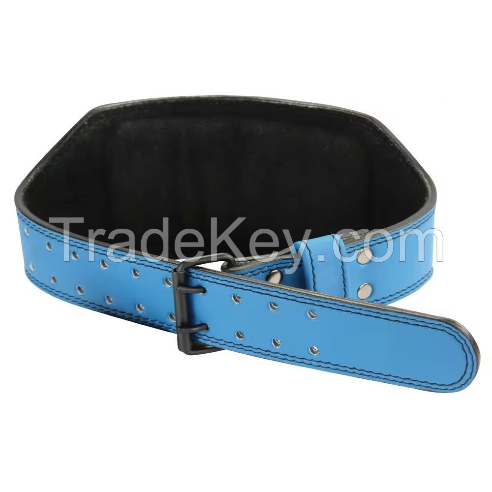 Exercise training waist back support powerlifting leather belt