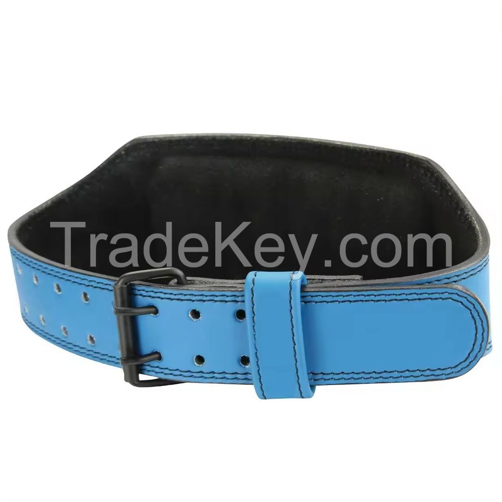 Exercise training waist back support powerlifting leather belt