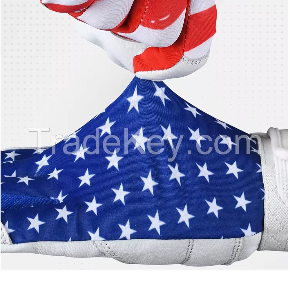 Baseball Batting Glove American Flag Design Full Finger Batting Glove