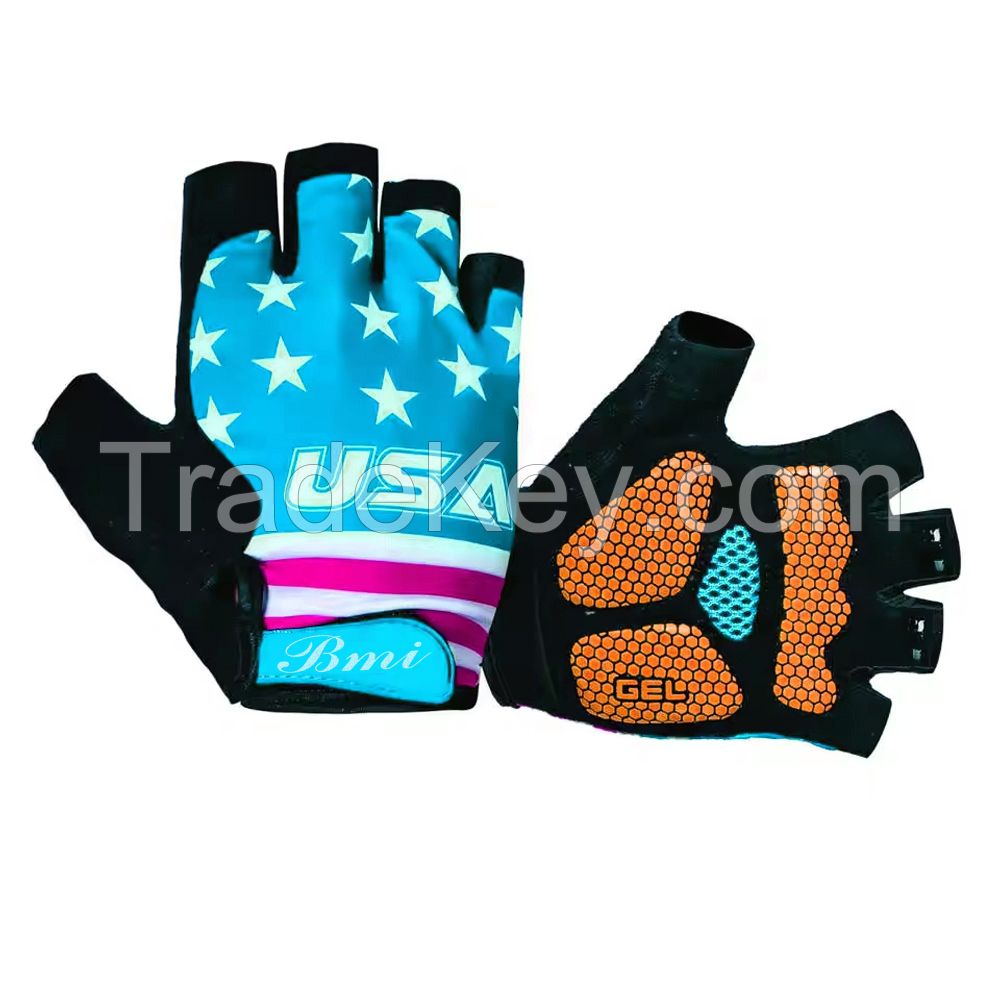 Anti Slip Gel Pad Breathable Half Finger Cycling Gloves