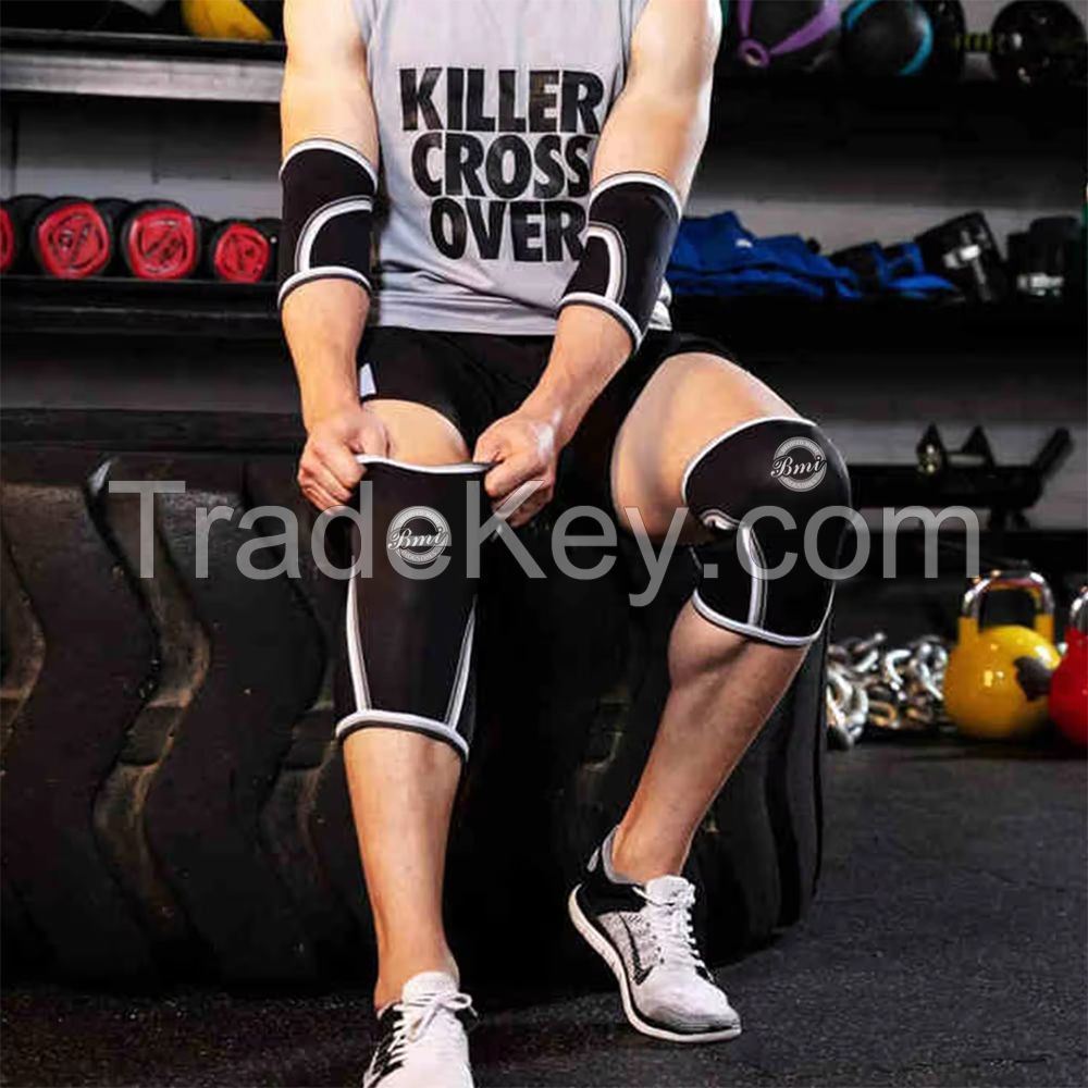 Cross-fit Knee Sleeves Heavy Polyester Support Gym Weightlifting Fitness Powerlifting