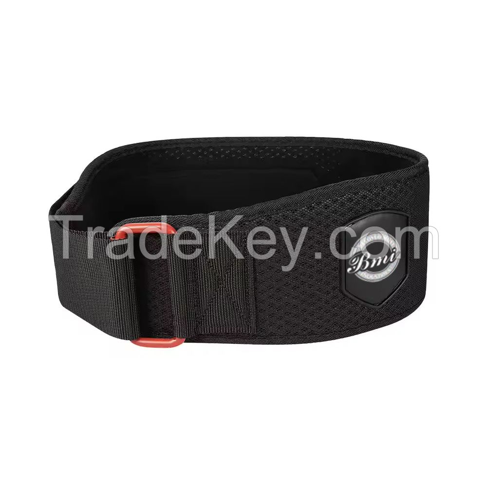 Custom Logo & Design Neoprene Belt with Steel Bar Buckle for Weightlifting Training Gym Belt