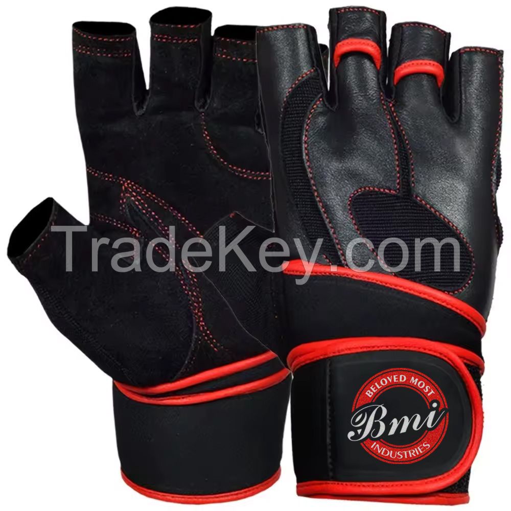 Pakistani Factory Supplier Custom Design Full Palm Protection Gym Gloves