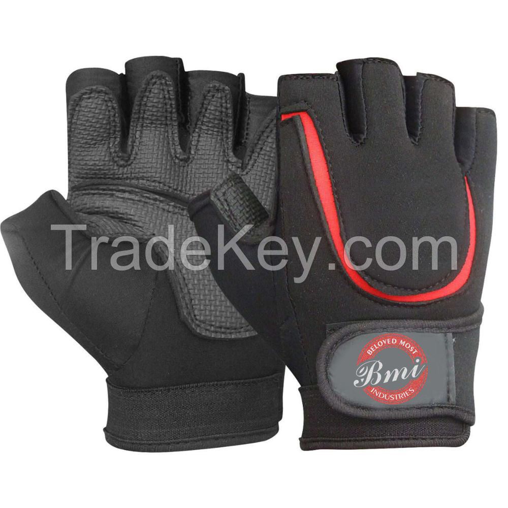 Genuine Leather Best Quality Wrist Support Palm Protection Gym Gloves