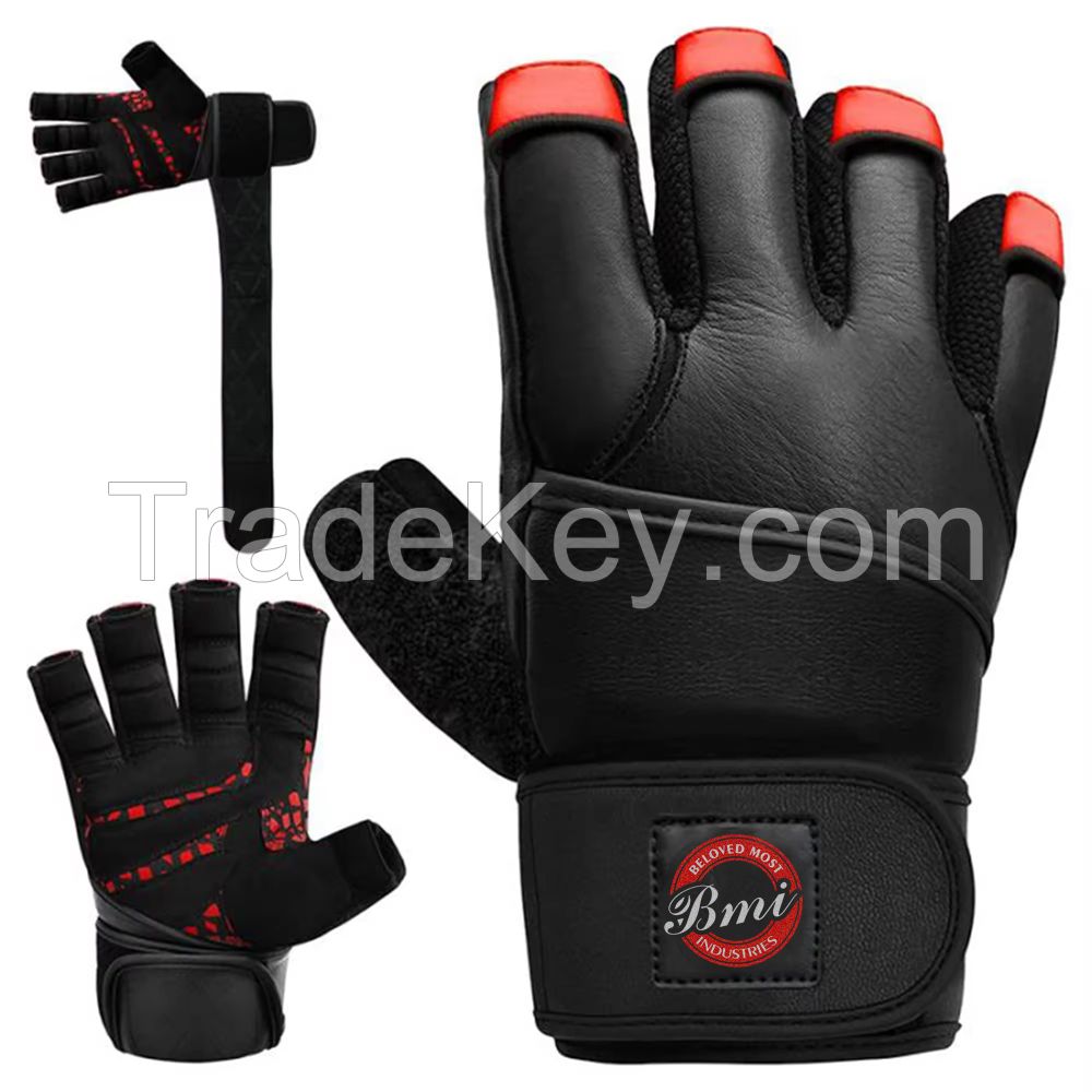 Pakistani Factory Supplier Custom Design Full Palm Protection Gym Gloves